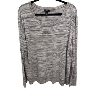 Gap Women's Gray Long Sleeve Knit Tunic Sweater Top Size XXL